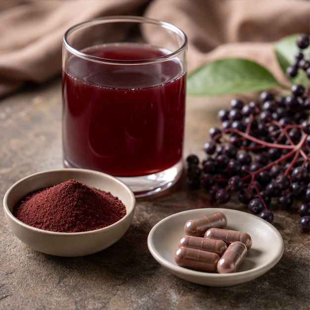 Elderberry Fruit Juice Extract Powder 20% OPC applications image