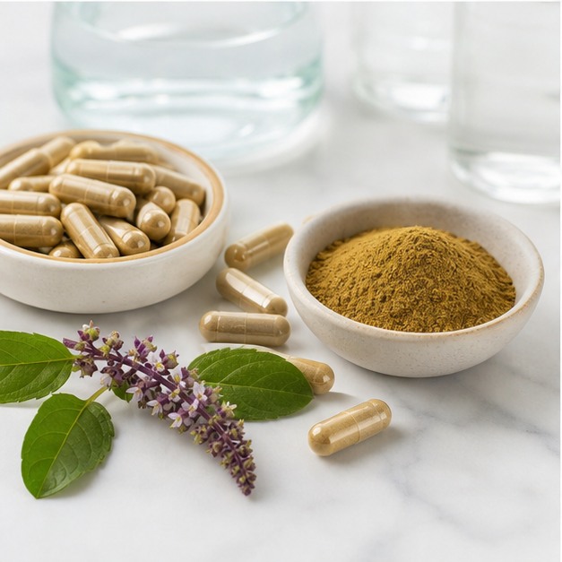 Holy Basil Leaf Extract Powder 2% Ursolic Acid applications image