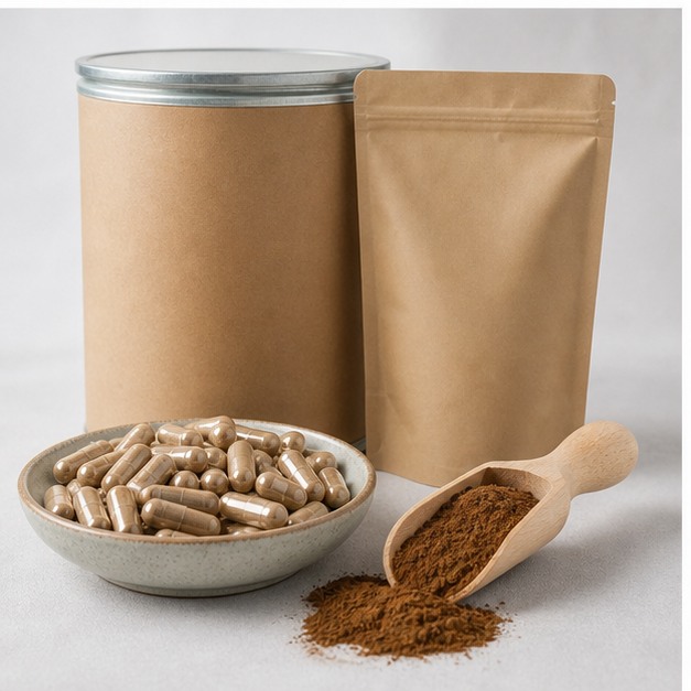 Ganoderma Lucidum Extract Powder 4:1 b2b formulation and packaging applications