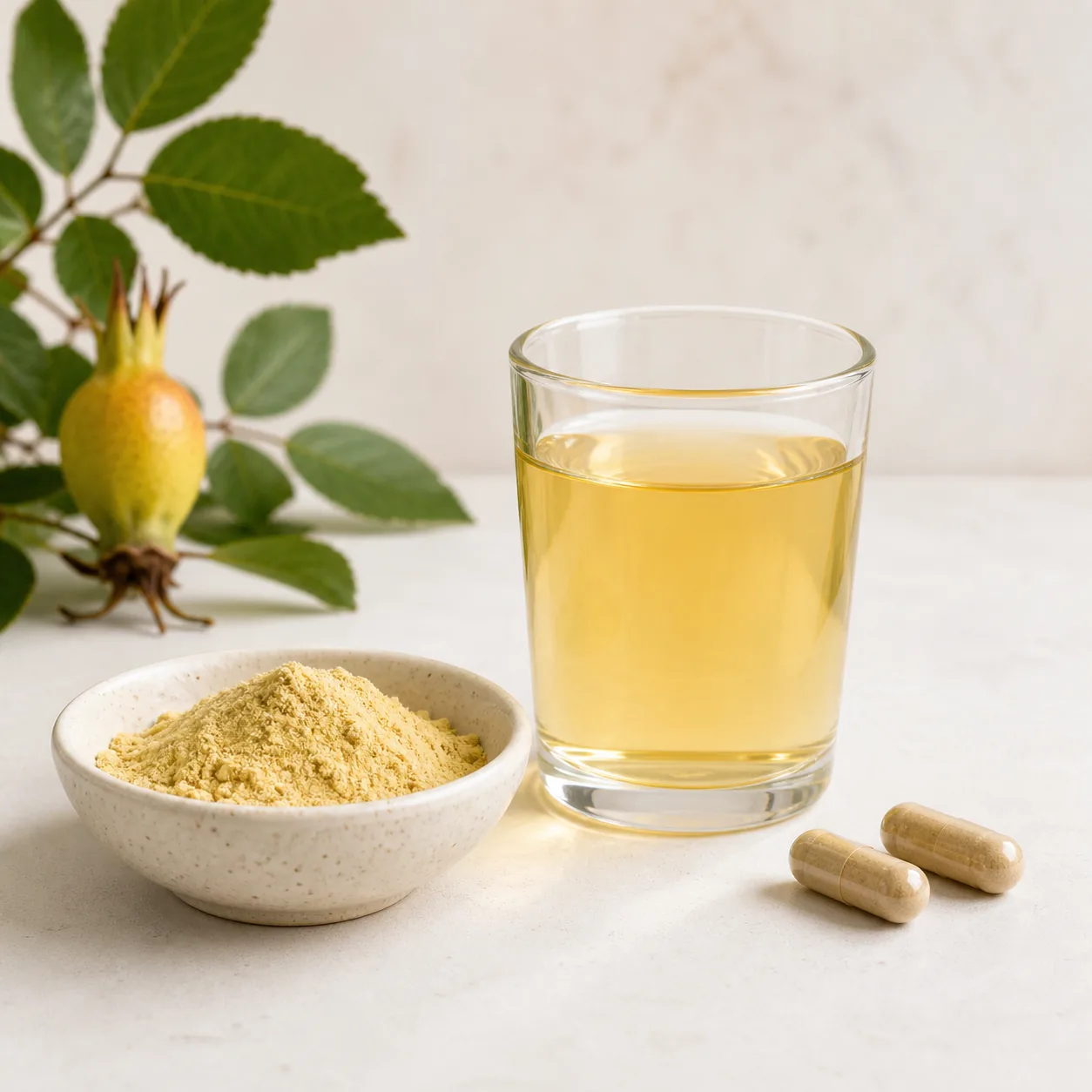Rosa roxburghii powder for beverage capsule and powder formulations