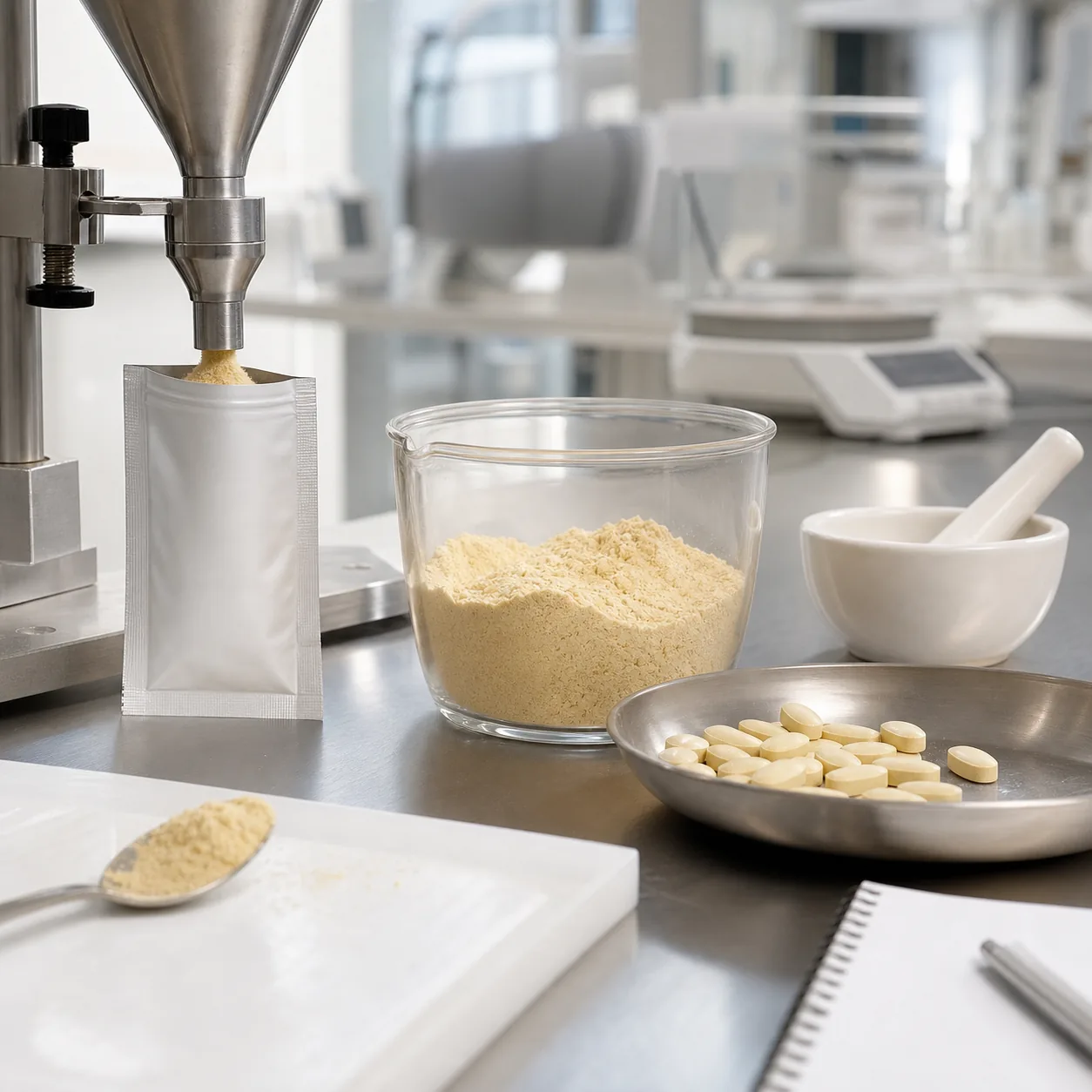 Rosa roxburghii powder sachet blend and tablet formulation development