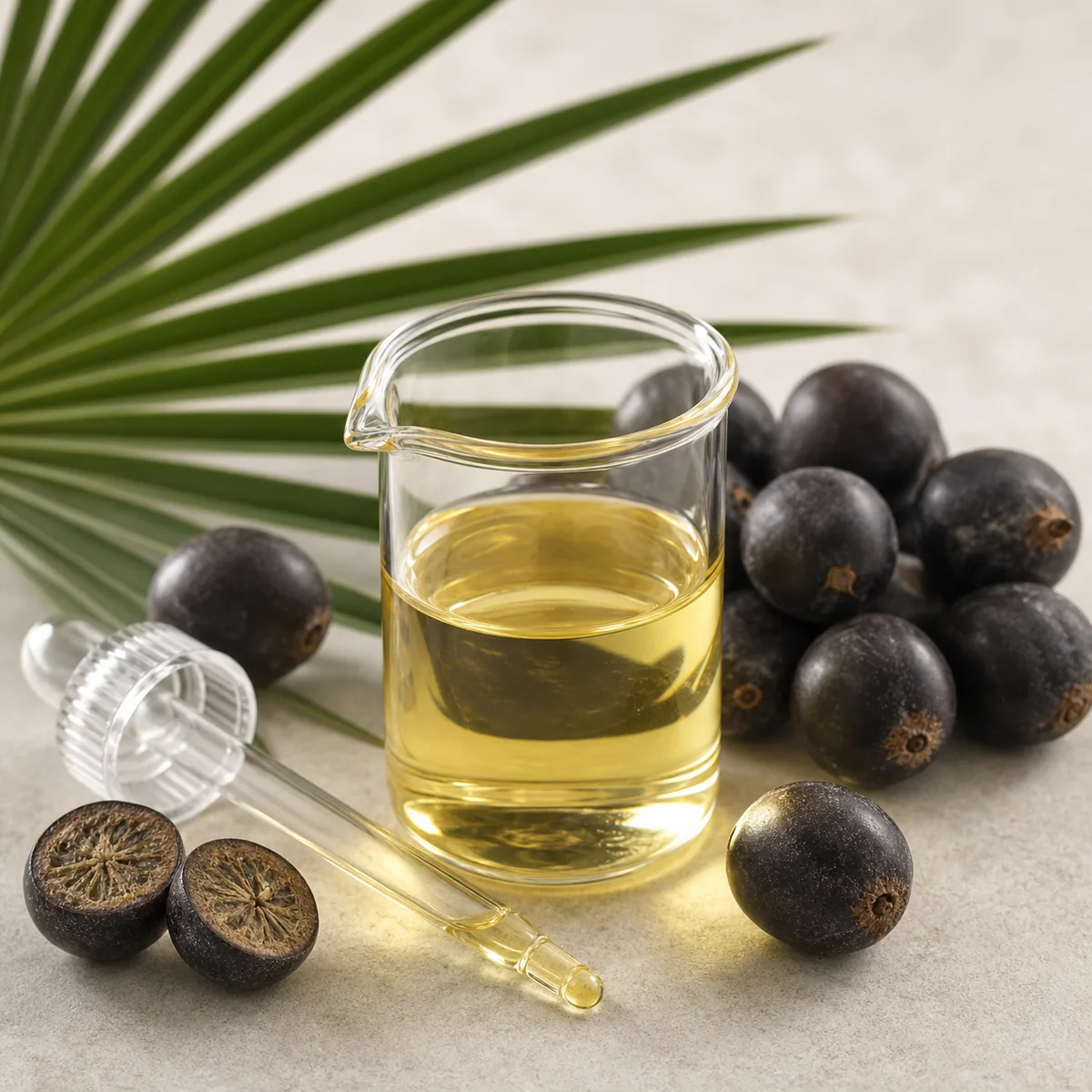 Saw palmetto extract oil with Serenoa repens berries