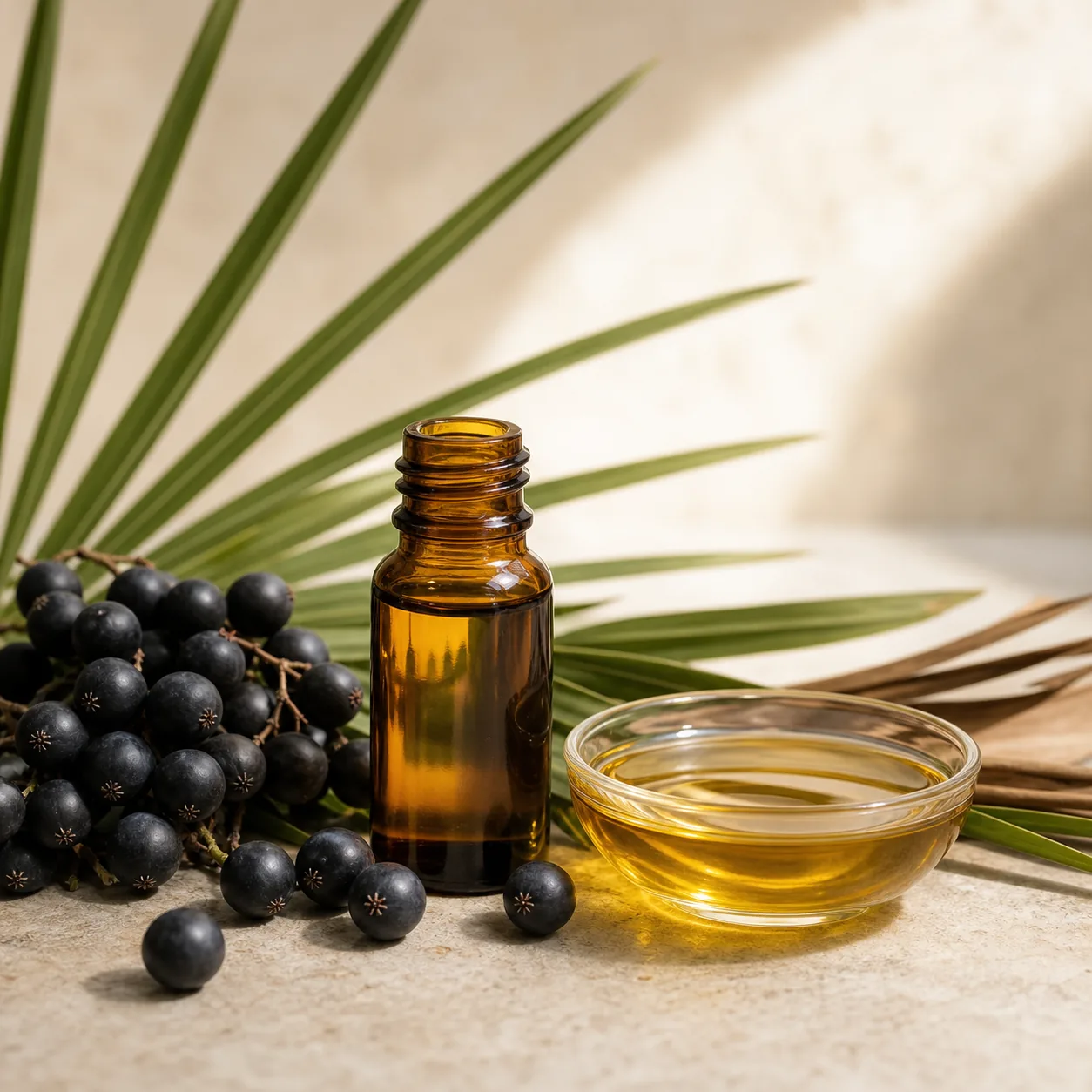 Saw Palmetto Extract Oil 85% Fatty Acids raw material and product form