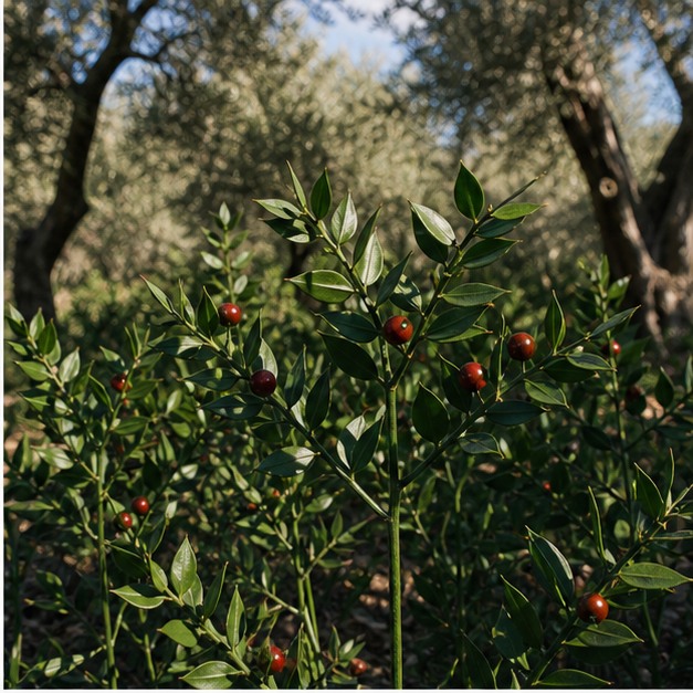 Butcher's Broom Stem-Leaf Extract Powder 10% Standardized Assay source image