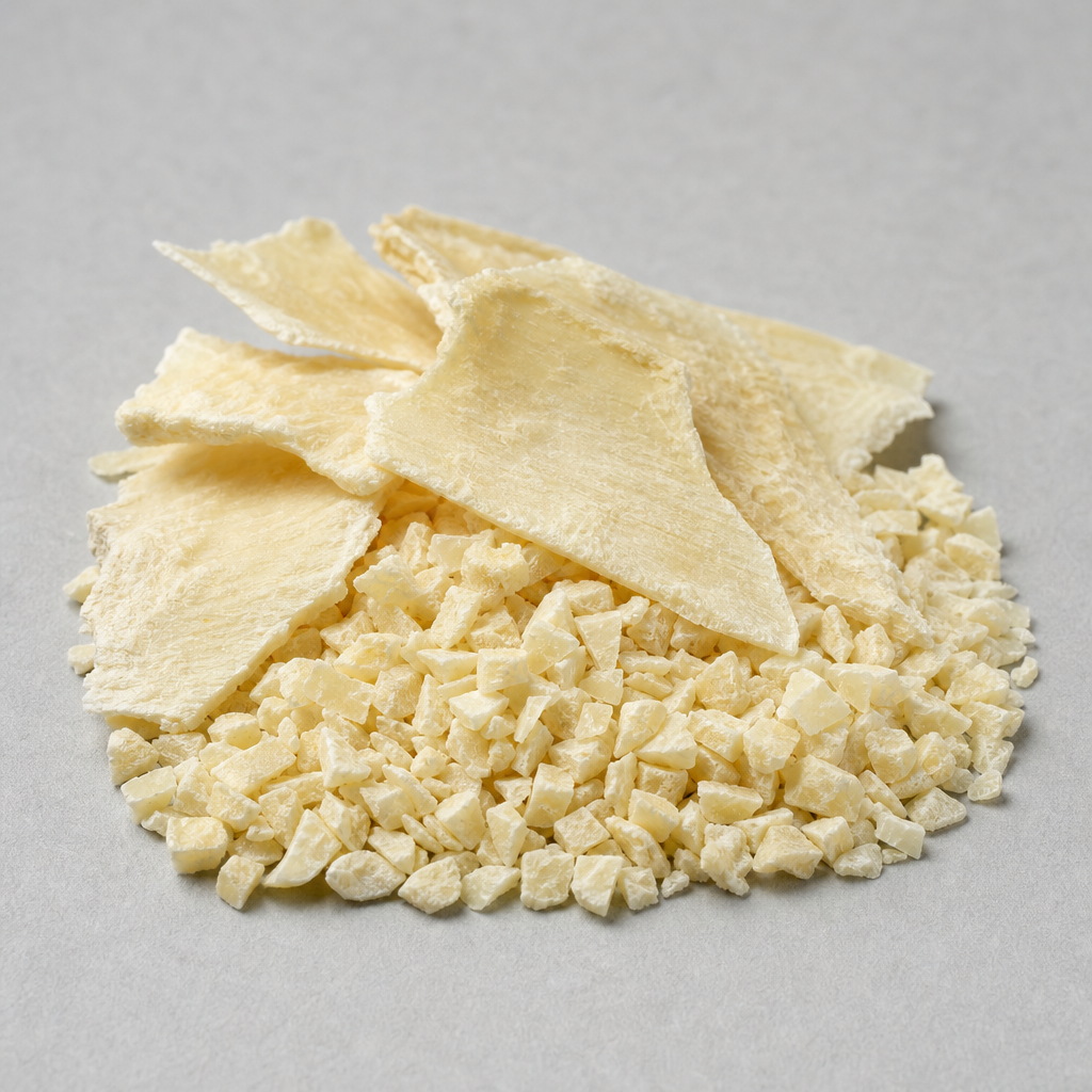 Dried collagen raw material in chip form for bovine bone collagen peptide