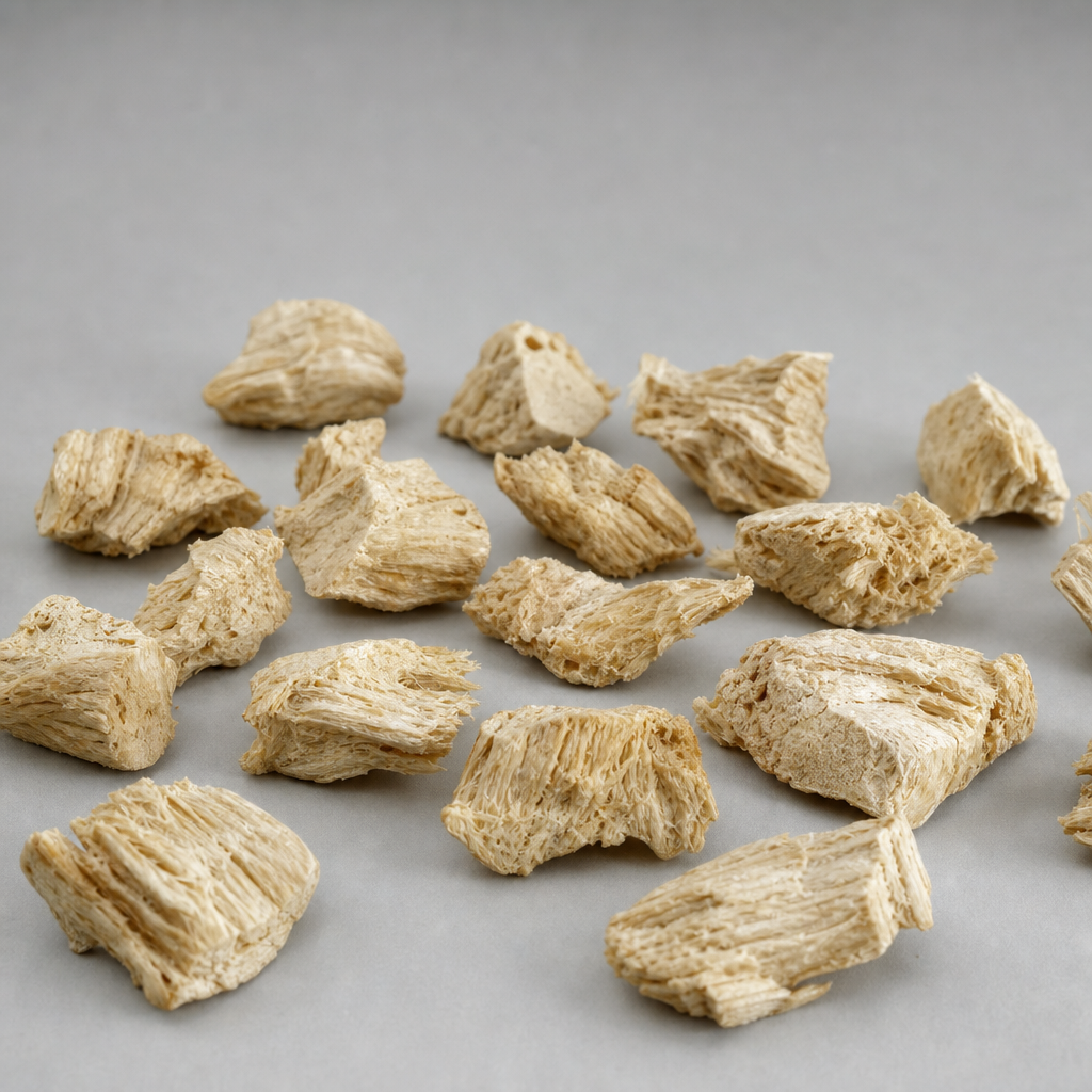 Dried fibrous collagen raw material chunks for bovine spinal marrow peptide