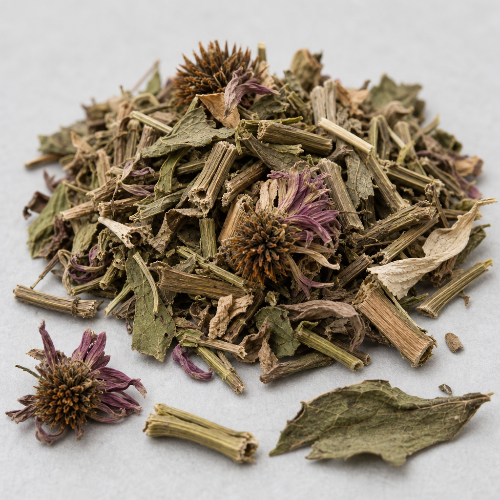 Dried Echinacea purpurea whole herb raw material