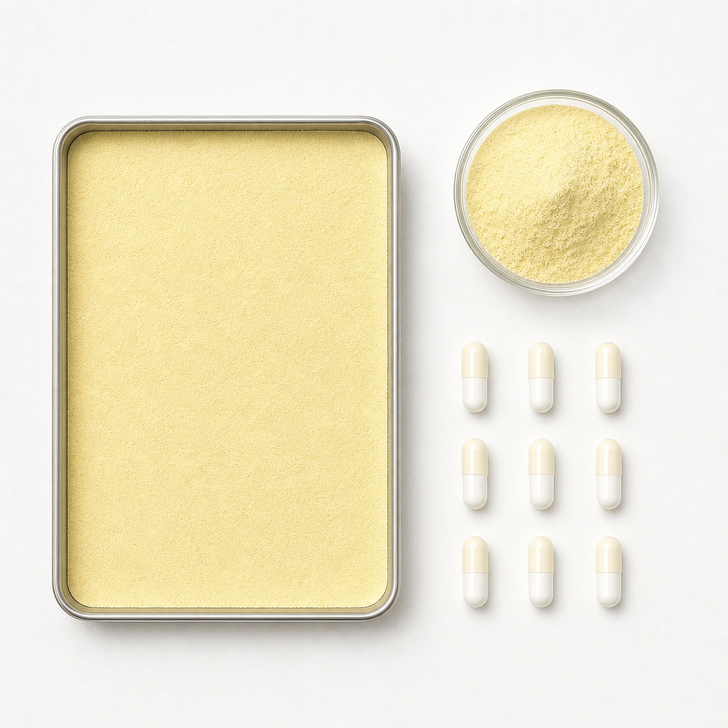 Ratio extract powder in a two-piece hard capsule supplement application