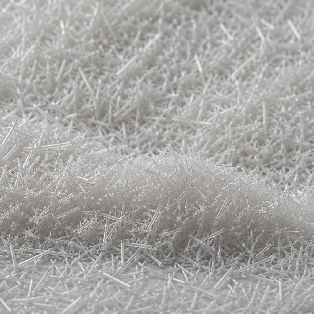 Fine needle-like white 5-HTP crystals, macro texture
