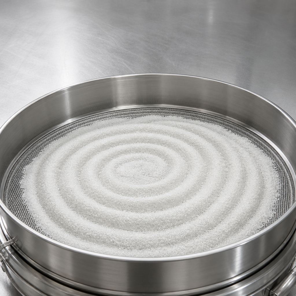 Capsaicin powder sifted through a stainless steel screen