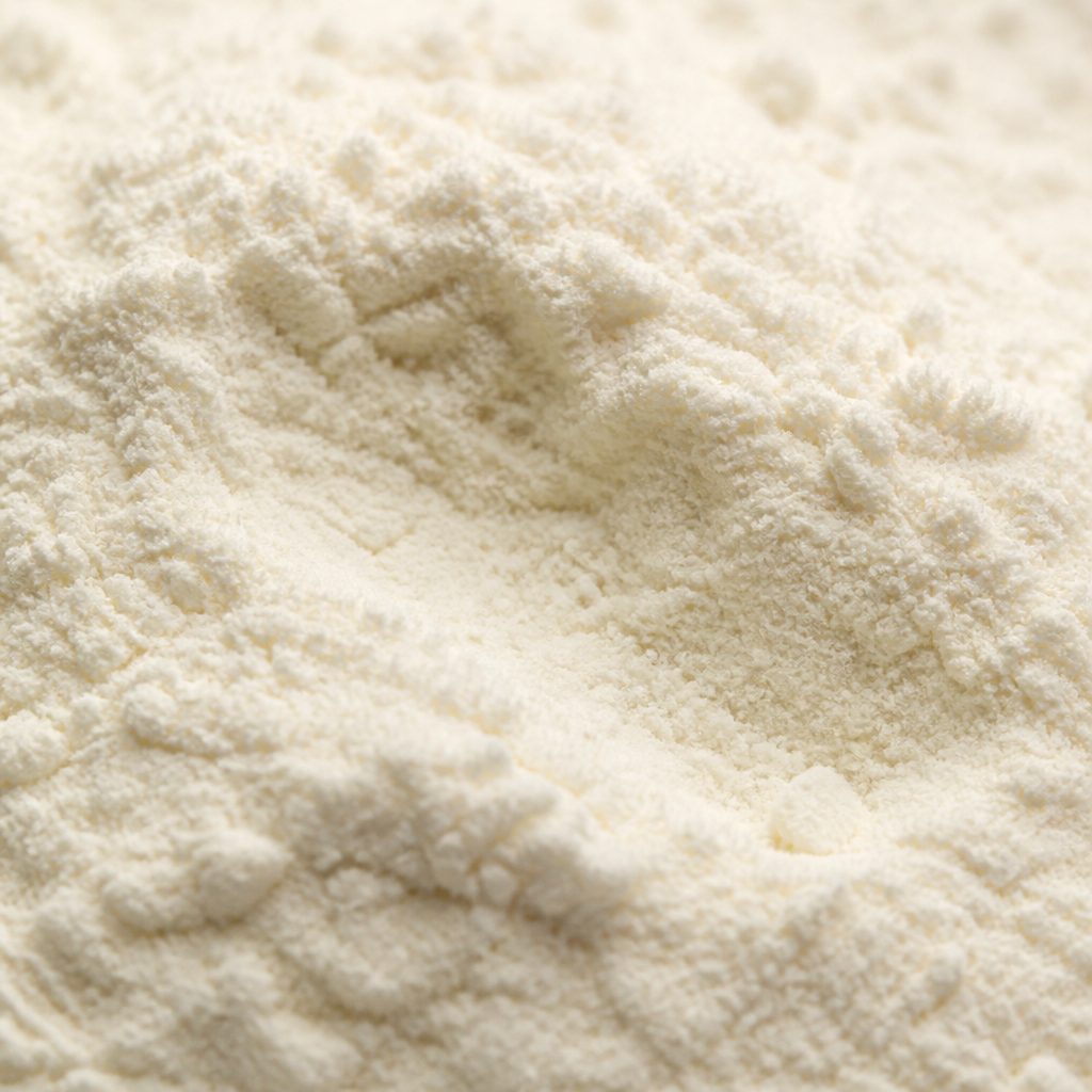Matte amorphous white to pale yellow naringenin powder texture close-up