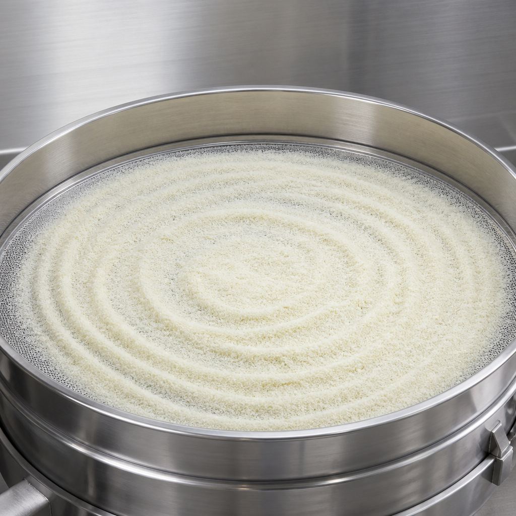 Piperine powder sifted through a stainless steel screen