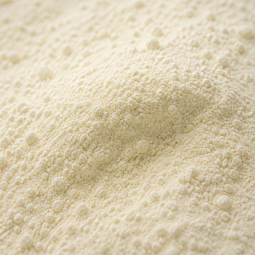 Fine white to pale yellow sophoricoside powder, macro texture